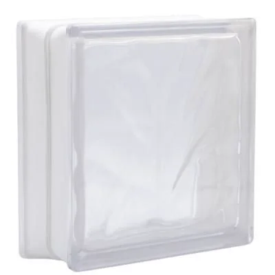 Design glass block CLOUD in clear glass.