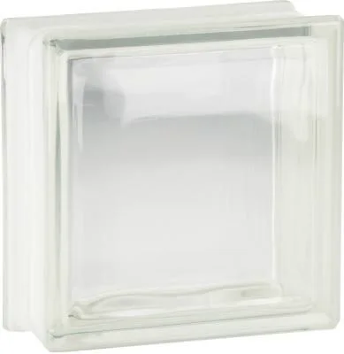 Design glass block FULL VIEW in clear glass.