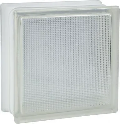Design glass block SAMBA in clear glass.