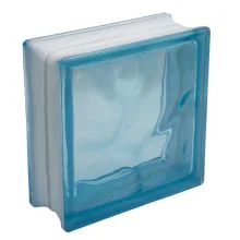 Basic glass block CLOUD LIGHT BLUE.