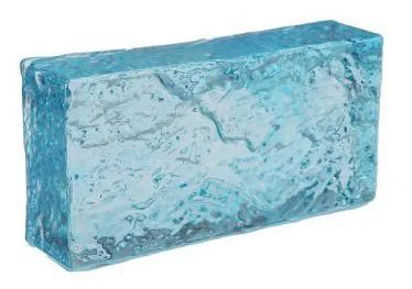 Crystal Collection Rock Azur blue glass tile.