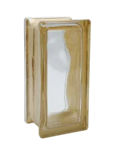Design glass block Cloud Reflex GOLD, half format.