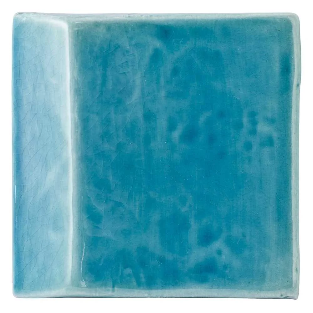 Handmade ceramic tiles — Dune 10x10x2.4 cm.