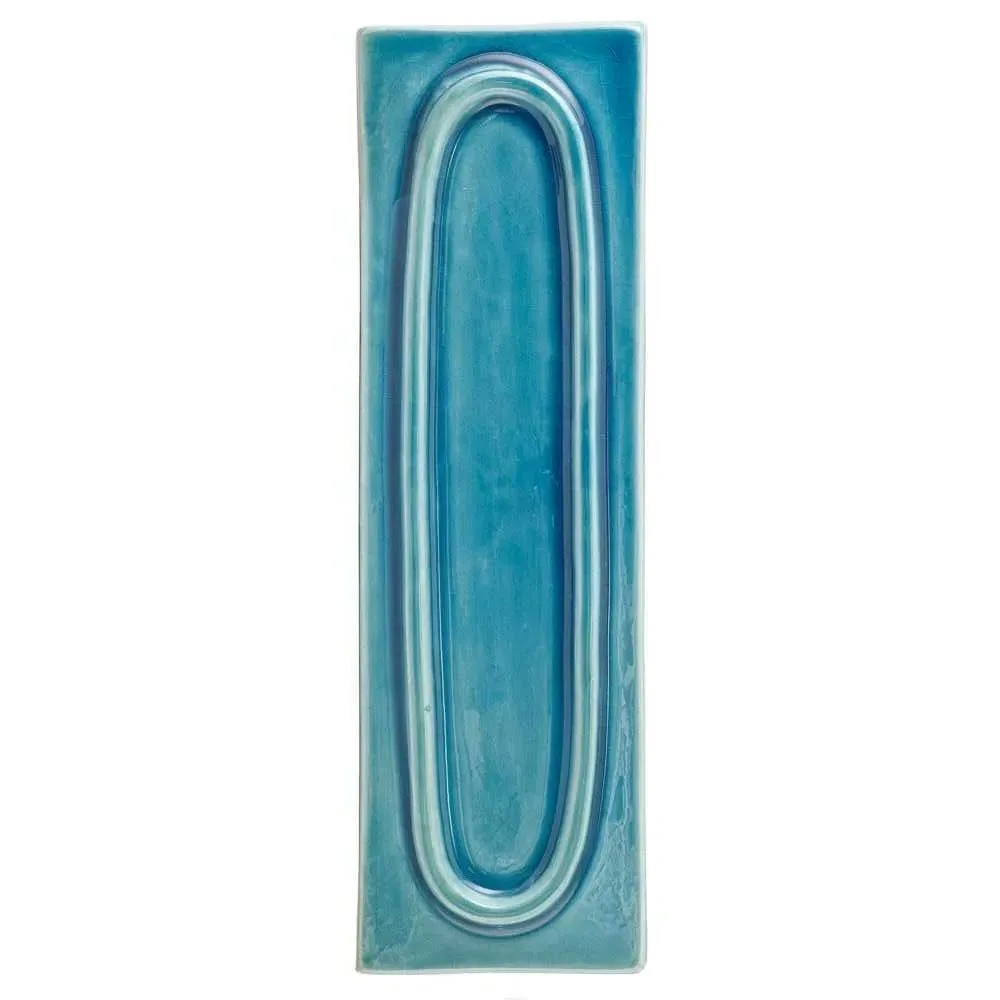 Handmade ceramic tiles — Oval 26x7.8x1.9 cm.
