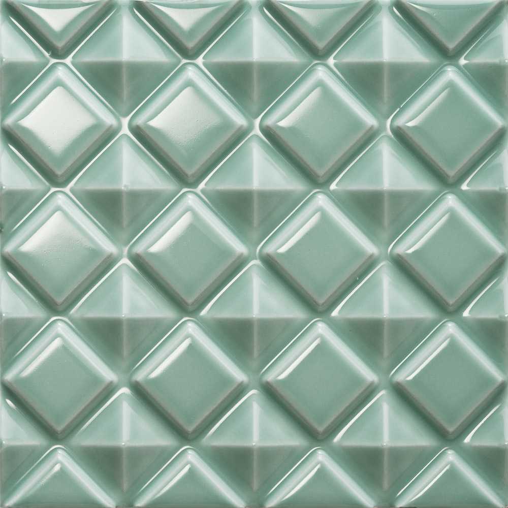 Allegro A24 Linden Green ceramic tile color sample.