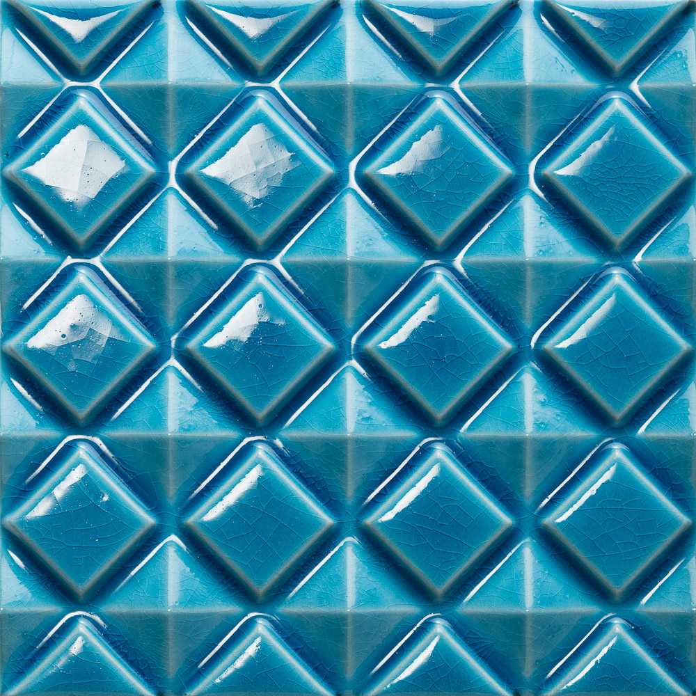 Allegro A40 Paradise Blue ceramic tile color sample.