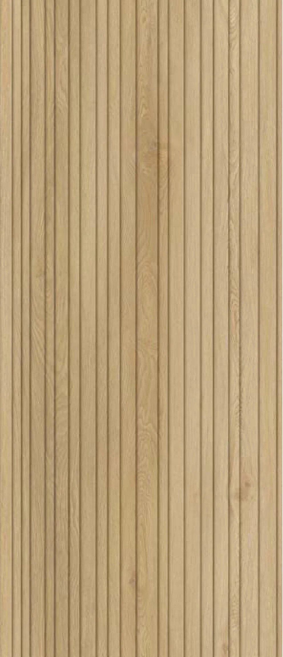 Fluted Beatrice wood-look mineral wall panel texture.