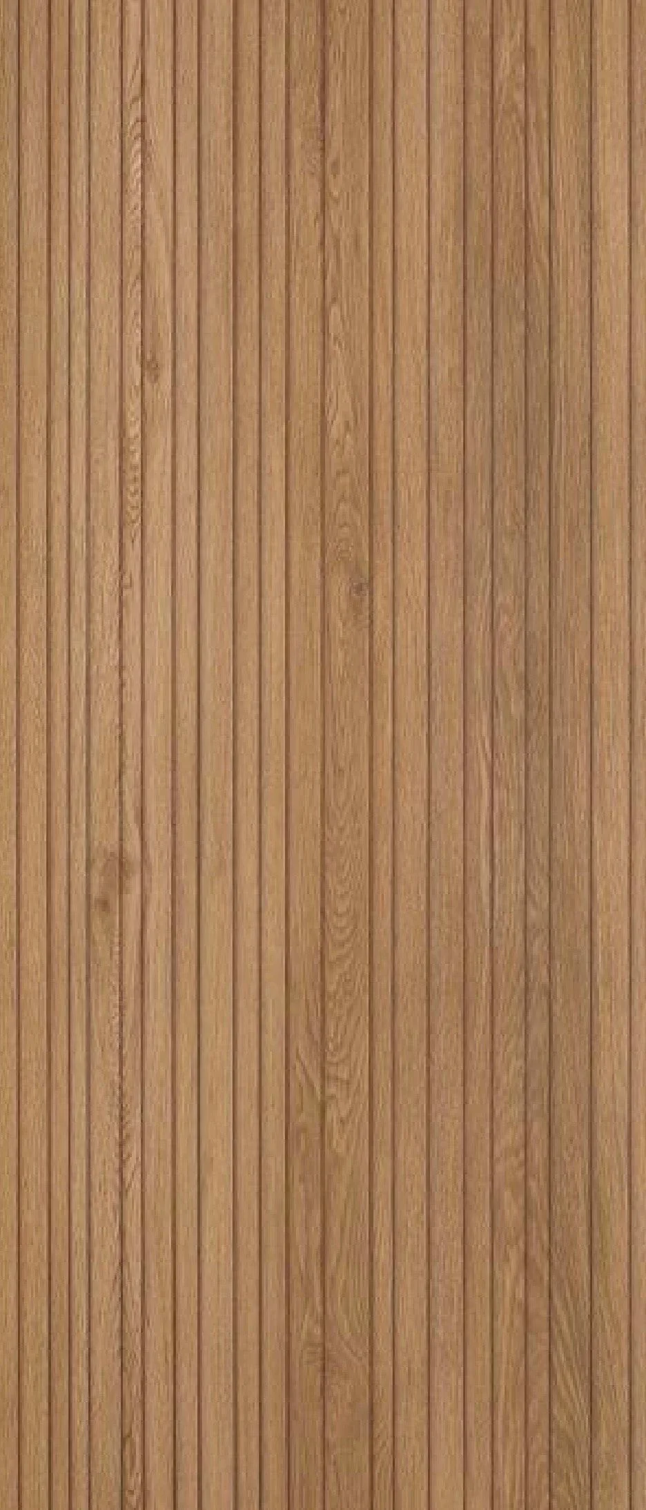 Fluted Burbon wood-look mineral wall panel texture.