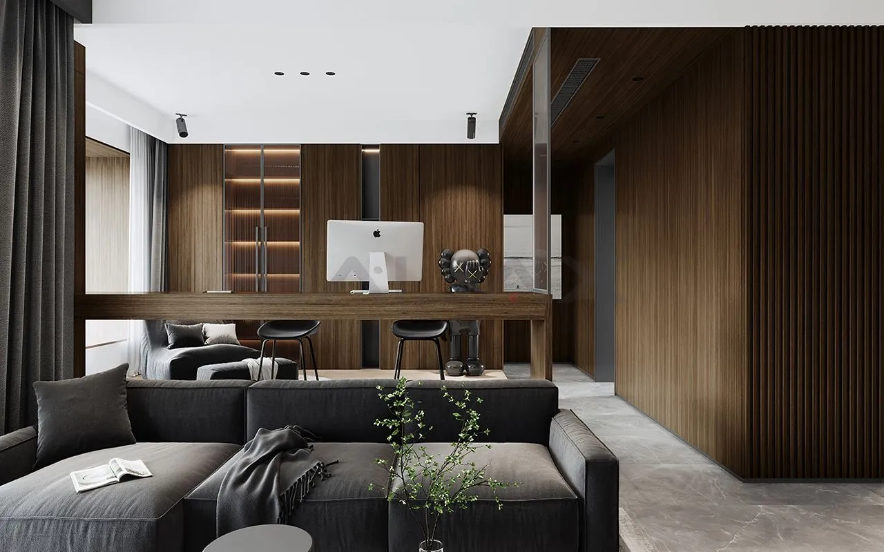 BAIJAX project reference featuring WPC wall panels: Home Space-8014.